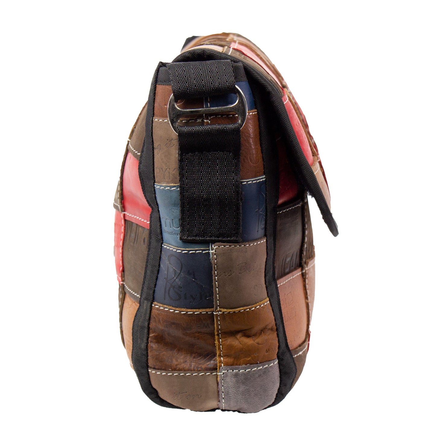 Bolso de mayordomo con etiqueta recuperada de cuero genuino - Creaciones de comercio justo-Beaurer