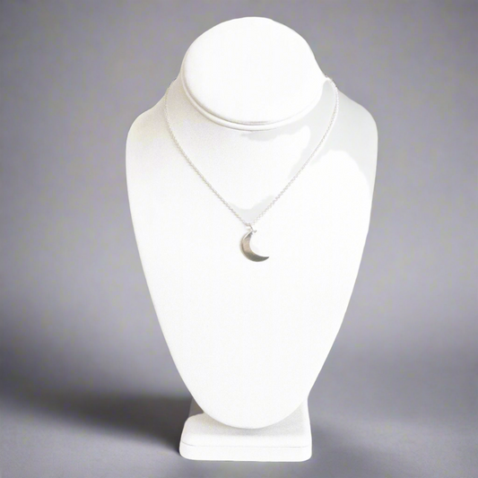 Collar Luna Creciente Plata Pulida