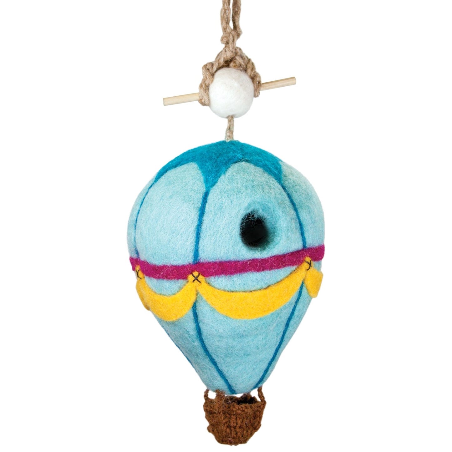 Felt Birdhouse - Globo aerostático - Lanas salvajes
