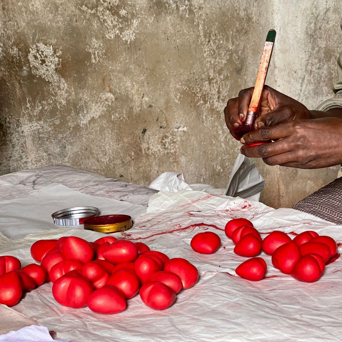 Zodiac Soapstone Hearts: SCORPIO-Hand-Carved and Hand-Painted-5PC Set-Green