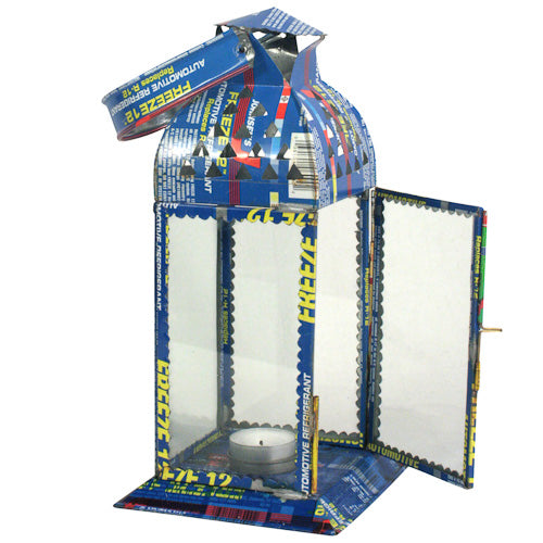 Square Candle Lantern made w/ Recycled Metal-Fair Trade-India