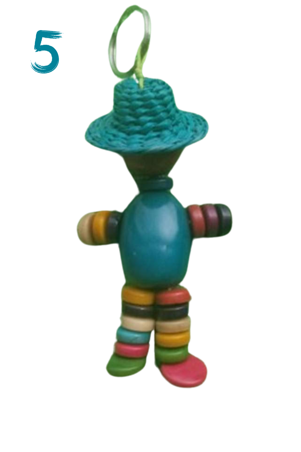 Llavero de nuez de Tagua hecho a mano - Muñeca
