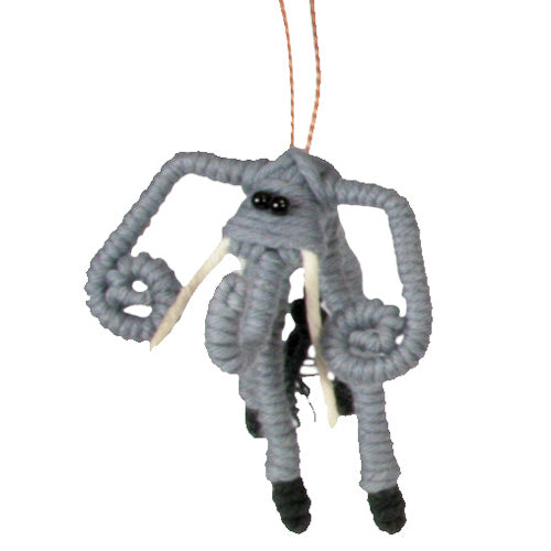 Handmade Recycled Cotton & Wire Safari Animal Ornaments- Fair Trade