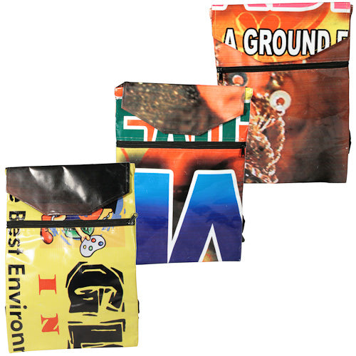 Upcycled Plastic Billboard Backpack- Handmade in India-Fair Trade