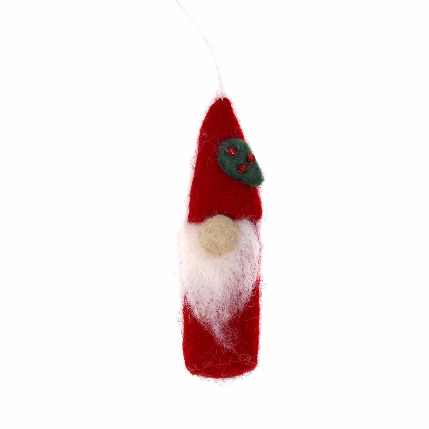 Set of 3 Gnome Felt Christmas Ornaments- Fair Trade-Nepal