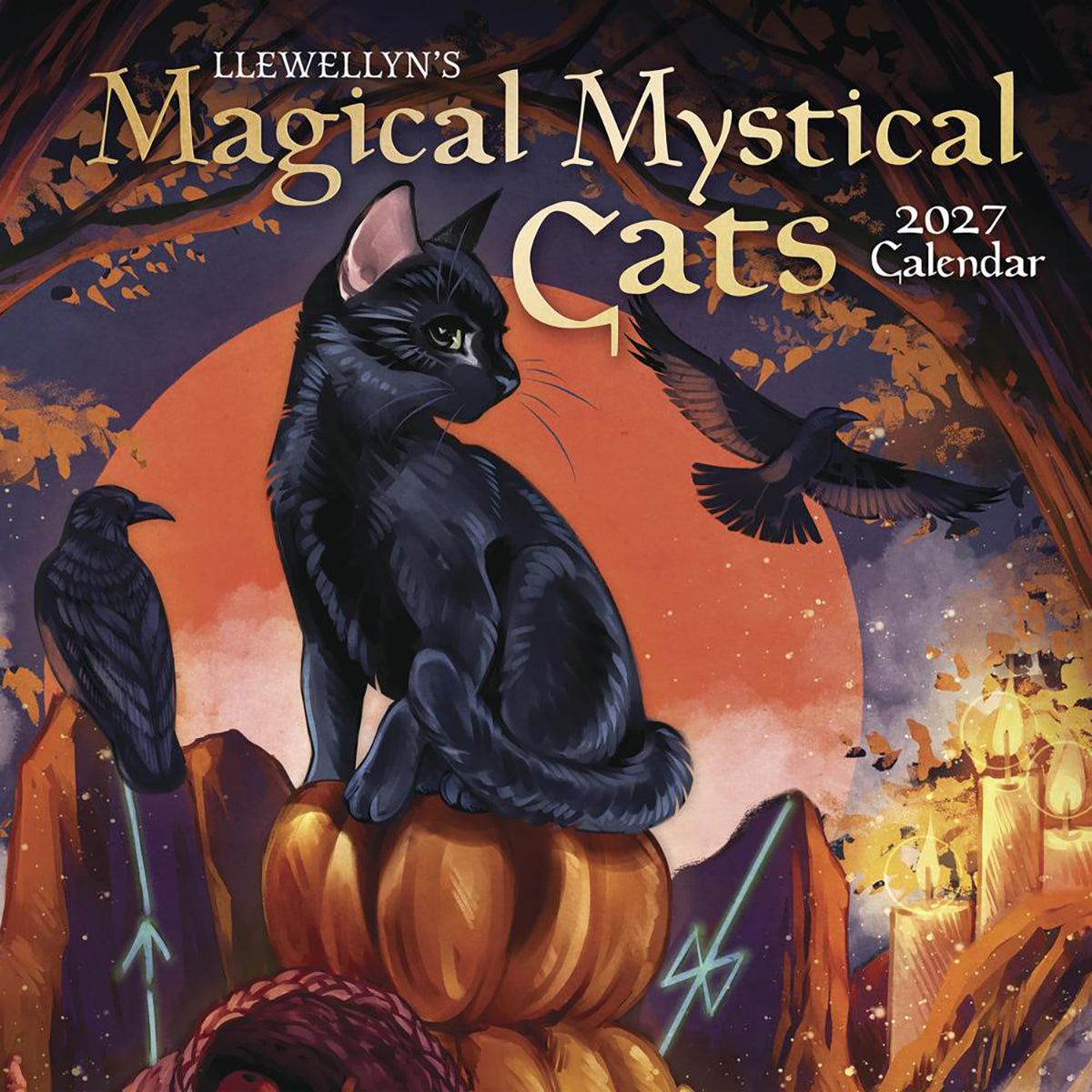 2027 Magical Mystical Cats Wall Calendar by Llewellyn