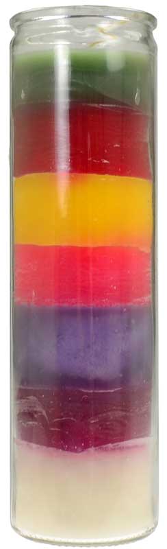 7 Color 7-day jar Candle- Layer Seven Intentions