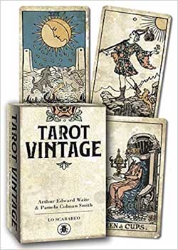 Tarot Vintage by Waite & Smith -Tarot Deck with Antiqued Linen Finish