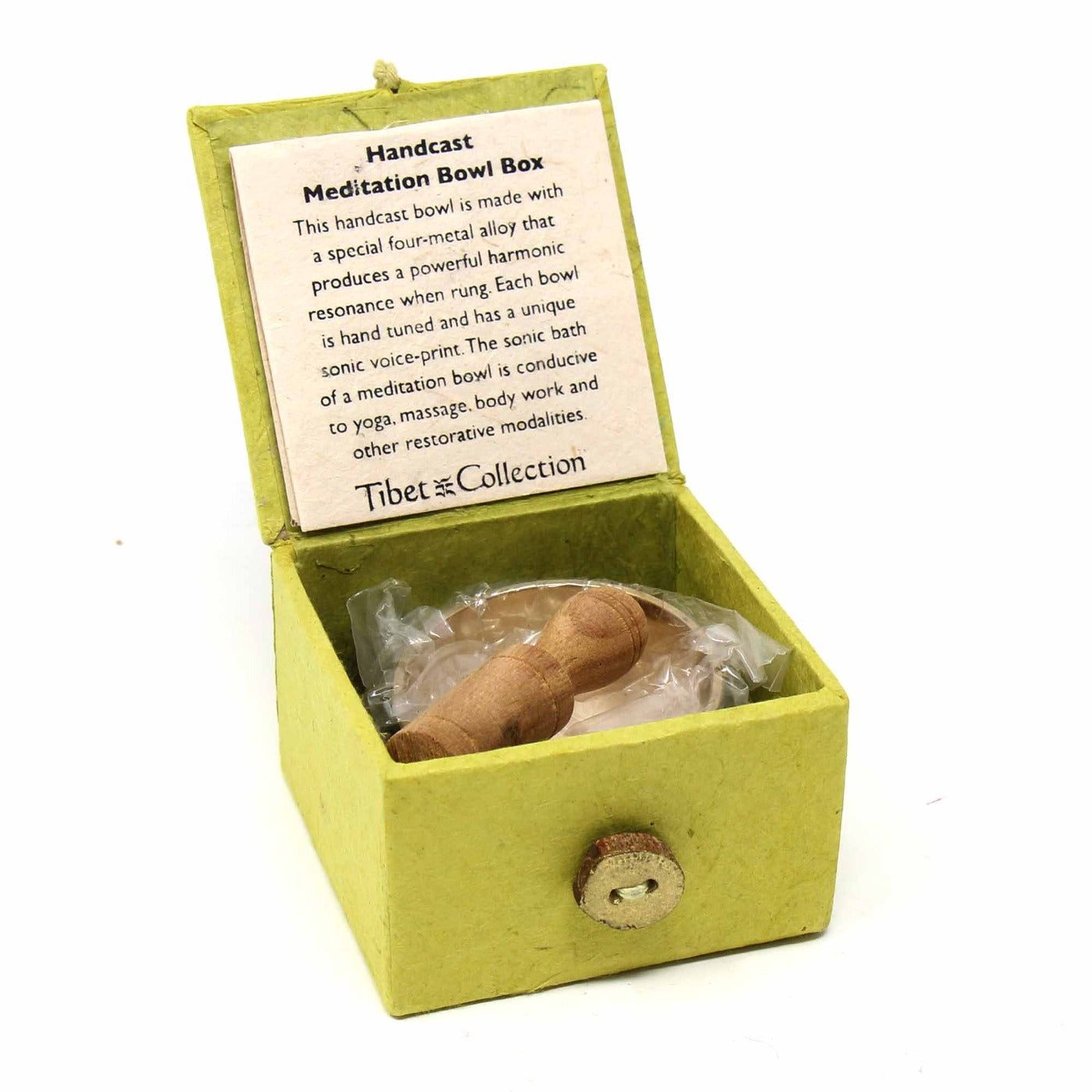 Mini cuenco de meditación en caja del árbol de la vida de papel Lotka hecha a mano