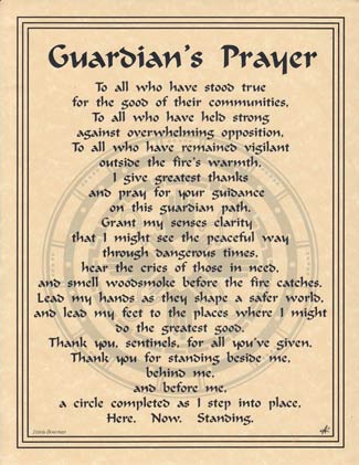 Guardian's Prayer Parchment Print