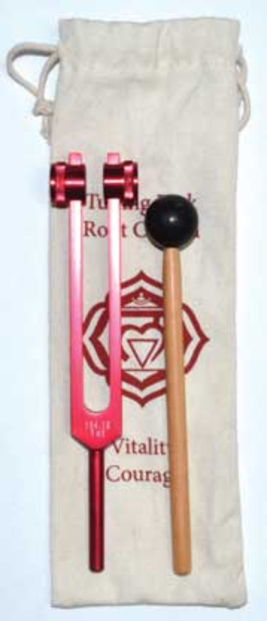 Tuning Fork-Root Chakra (red) 8 1/2" w/ Mallet- 194.18 Hz