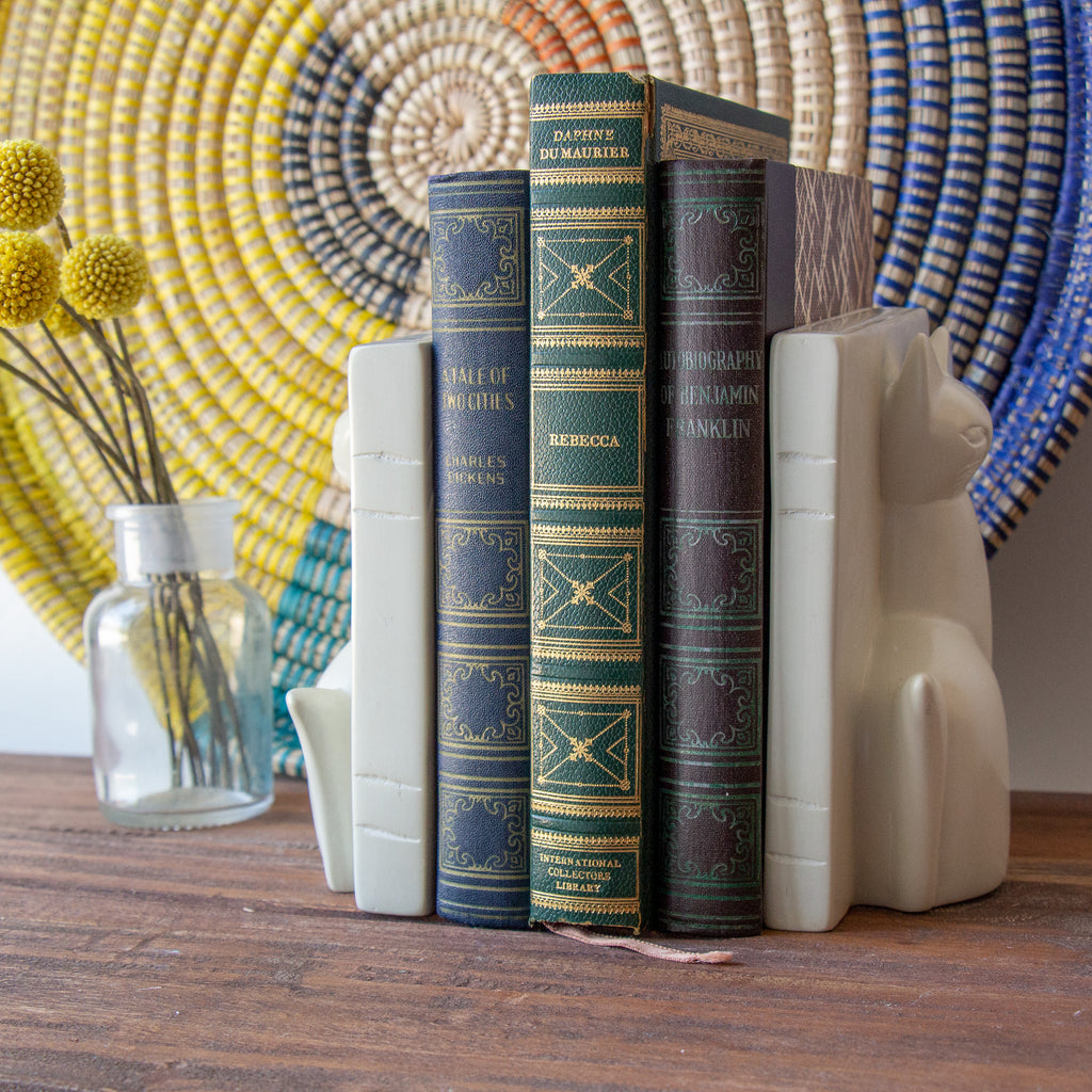 soapstone cat bookends-lifestyle-2