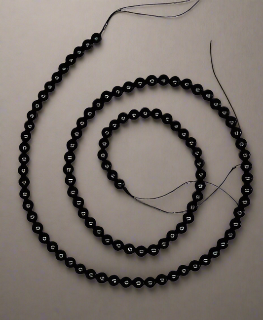 4mm  Black Tourmaline beads