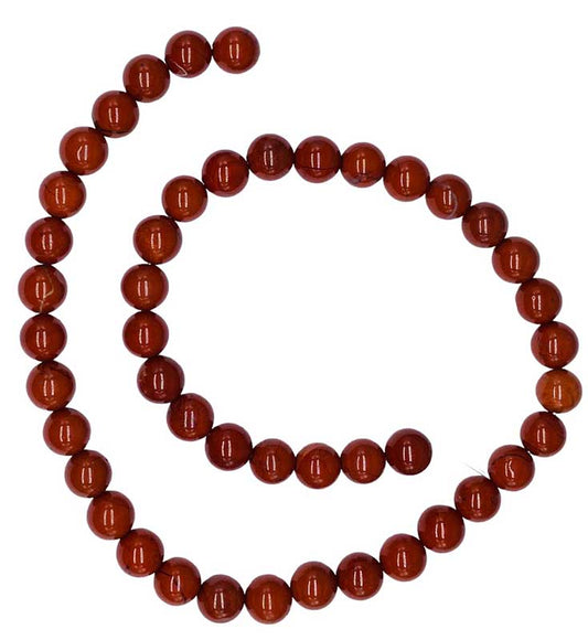 Cuentas de jaspe rojo de 8 mm