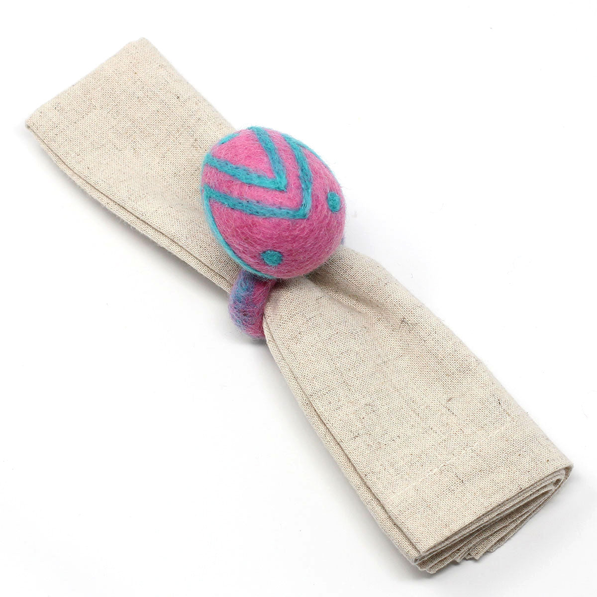 Easter Egg Napkin Rings- Set of Four Colors -Hand-Felted by Global Groove