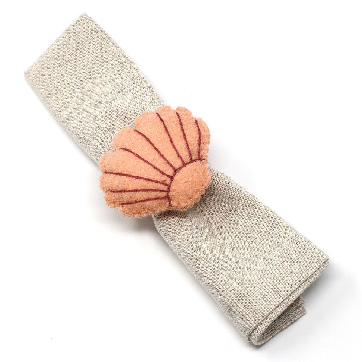 Hand-felted Seashore Napkin Rings- Set of Four Sea Creature Designs - Global Groove