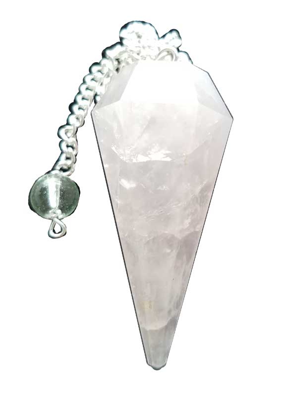 6-sided Rose Quartz pendulum