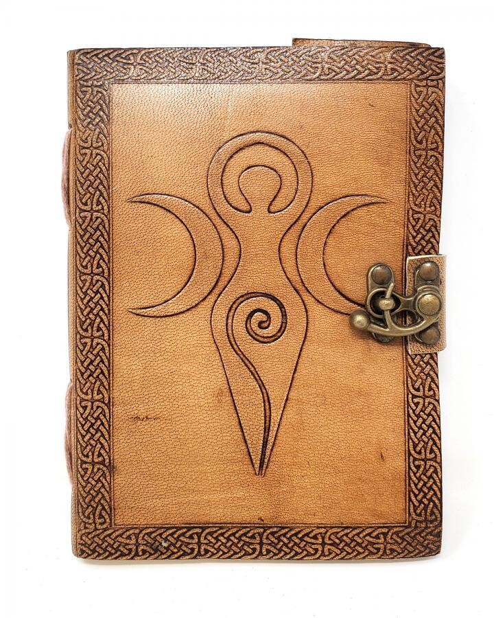 5" x 7" Goddess of Earth Embossed leather w/ latch