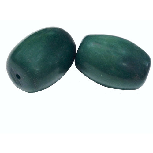 Flat End Tagua Barrel Beads-Dyed-Vegetable Ivory- 30mm Beads with 2.3mm Center Hole-Fair Trade