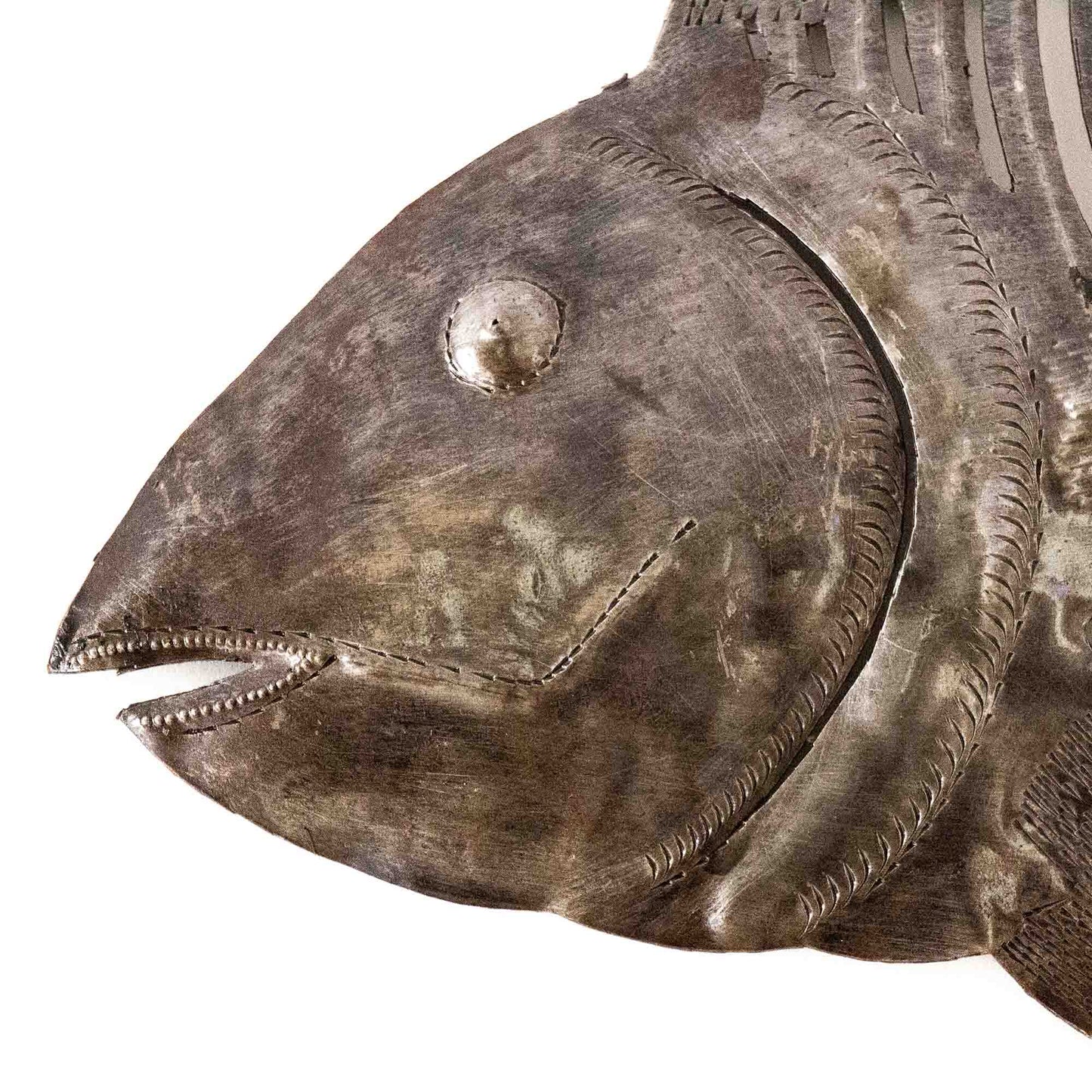 Metal Fish Bones - Recycled Metal Wall Art - Croix des Bouquets