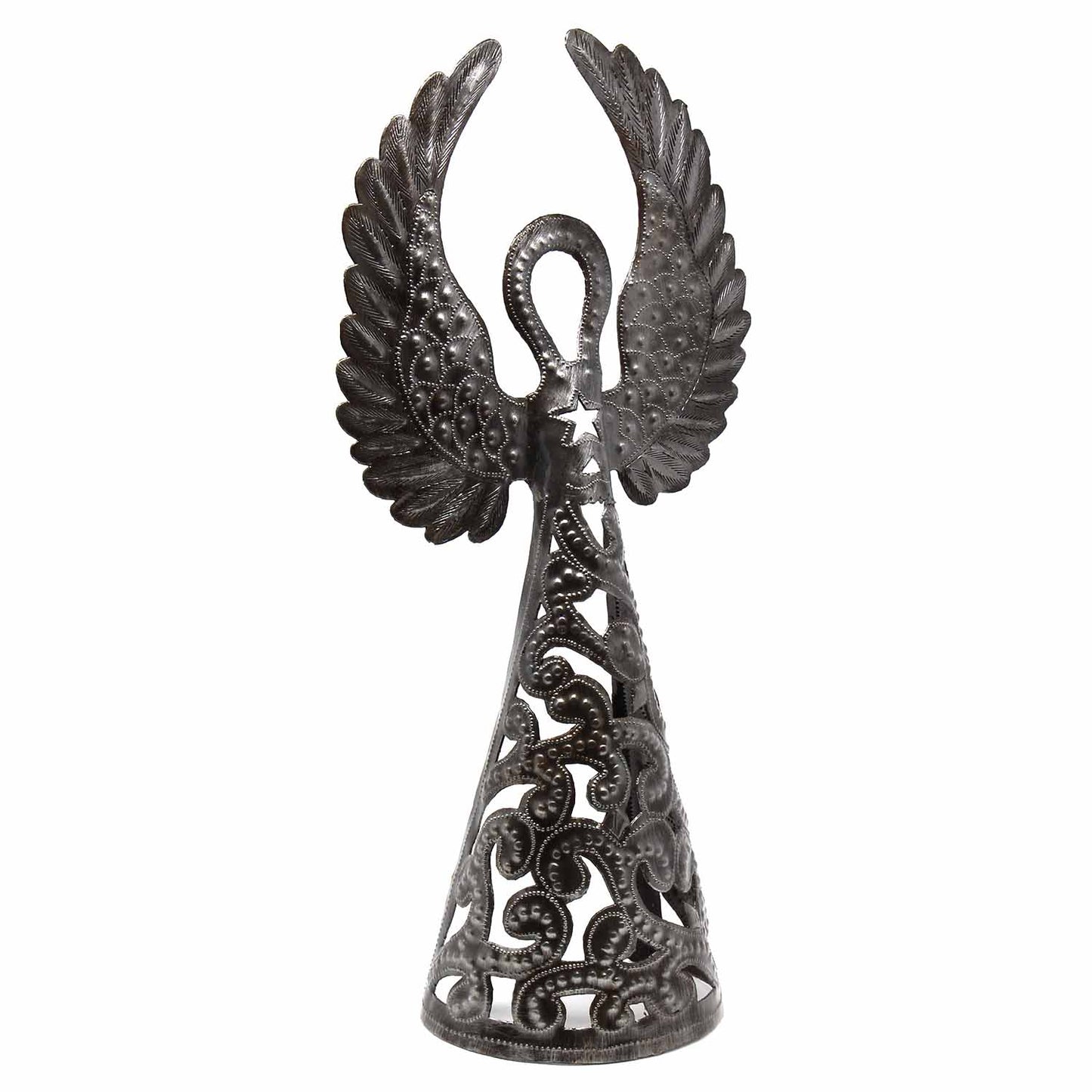 Ángel de metalistería de 16 pulgadas - Wings Up - Croix des Bouquets