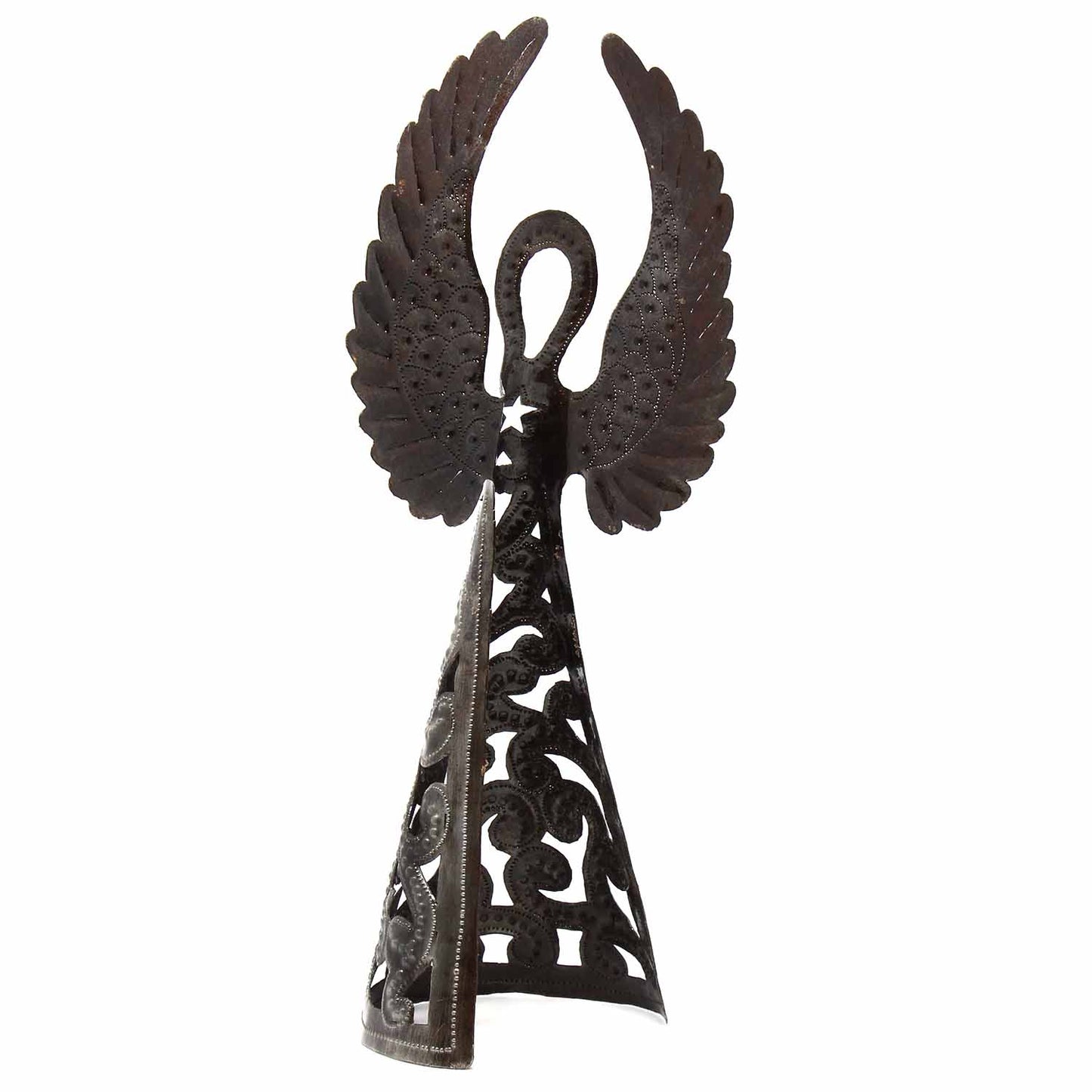 Ángel de metalistería de 16 pulgadas - Wings Up - Croix des Bouquets