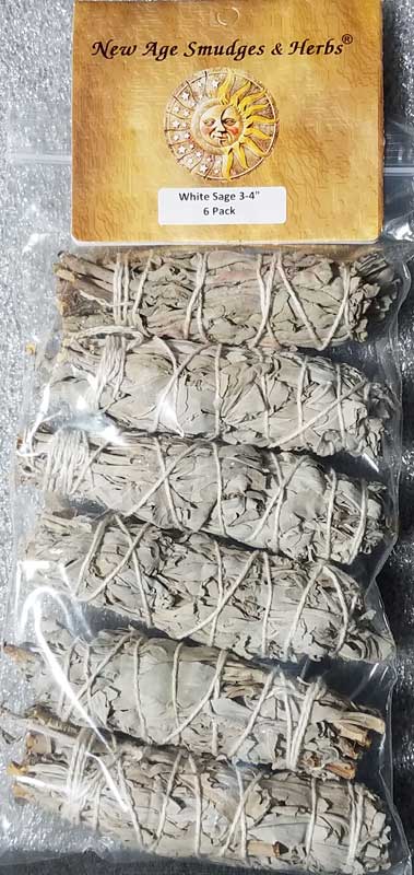 Barra para difuminar de salvia blanca de 3"+ paquete de 6