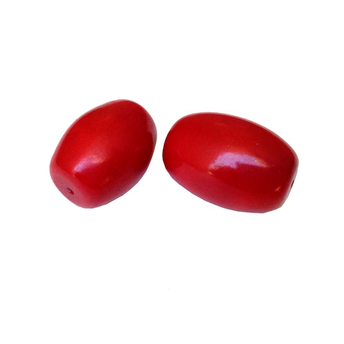 Flat End Tagua Barrel Beads-Dyed-Vegetable Ivory- 30mm Beads with 2.3mm Center Hole-Fair Trade