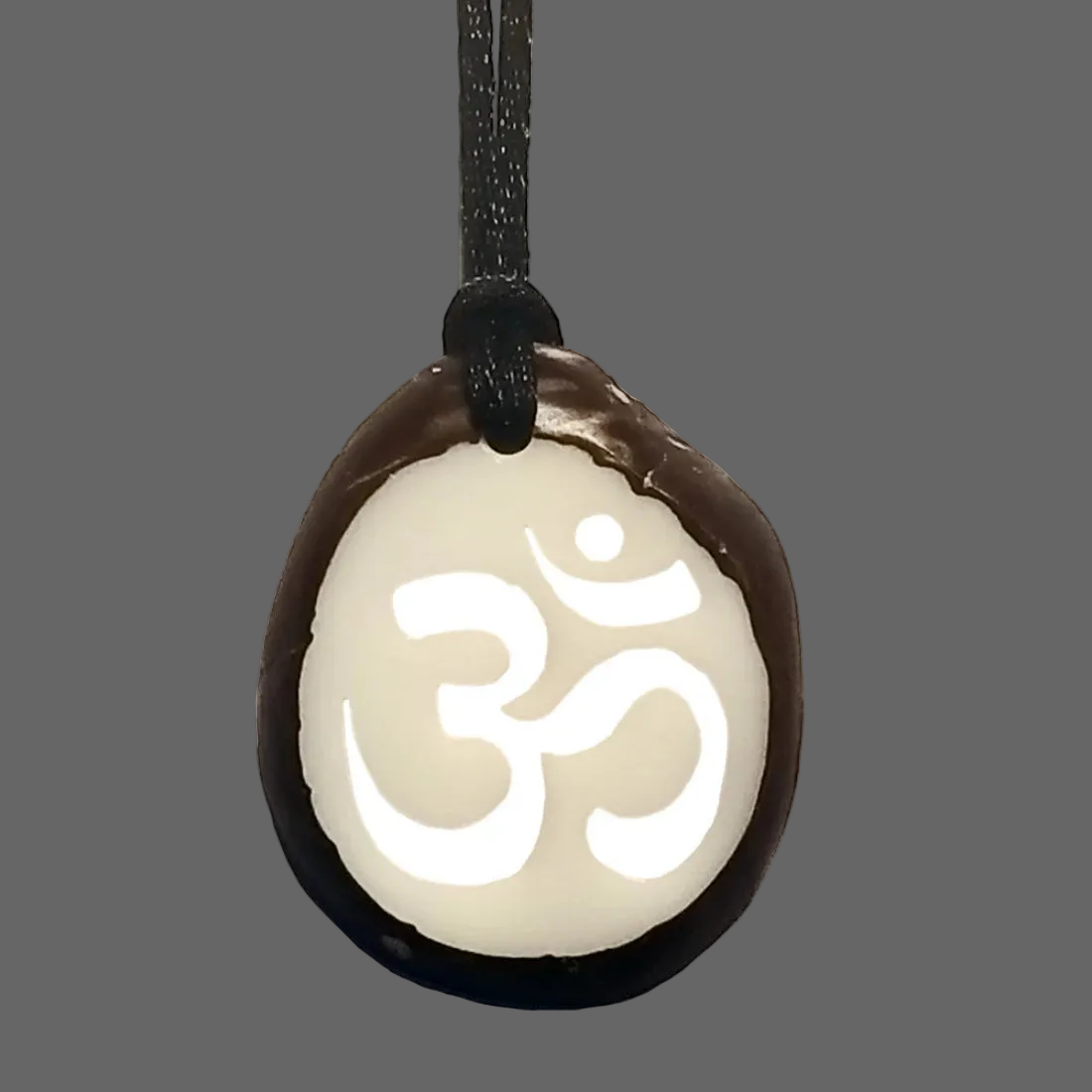 Hand-Carved Tagua Nut Slice Pendants with Cord