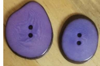 Botones de nuez de Tagua teñidos a mano-Grande-1Pc
