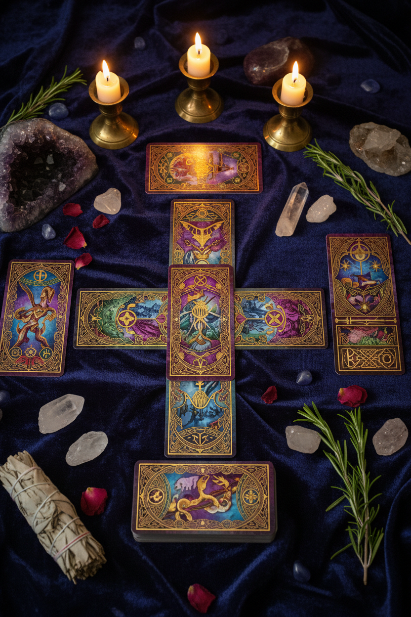 Celtic Cross Spread Tarot Guide -Color Print