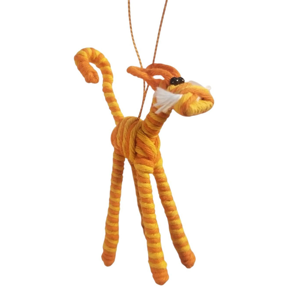Recycled Cotton & Wire Ornaments-Farm Animal Holiday Ornaments-Fair Trade-Colombia