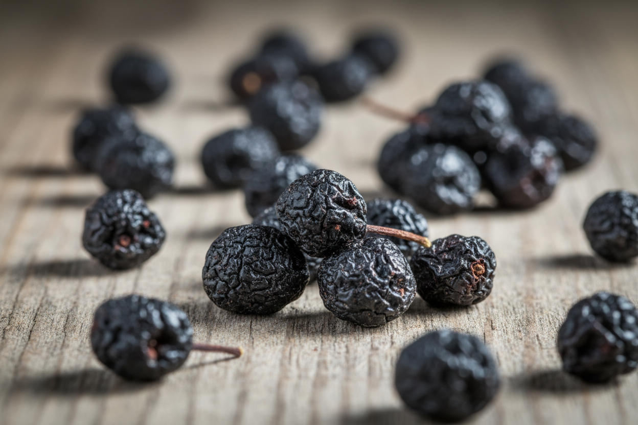 1 libra de bayas de saúco enteras