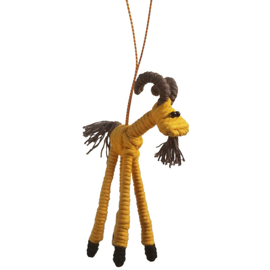 Recycled Cotton & Wire Ornaments-Farm Animal Holiday Ornaments-Fair Trade-Colombia