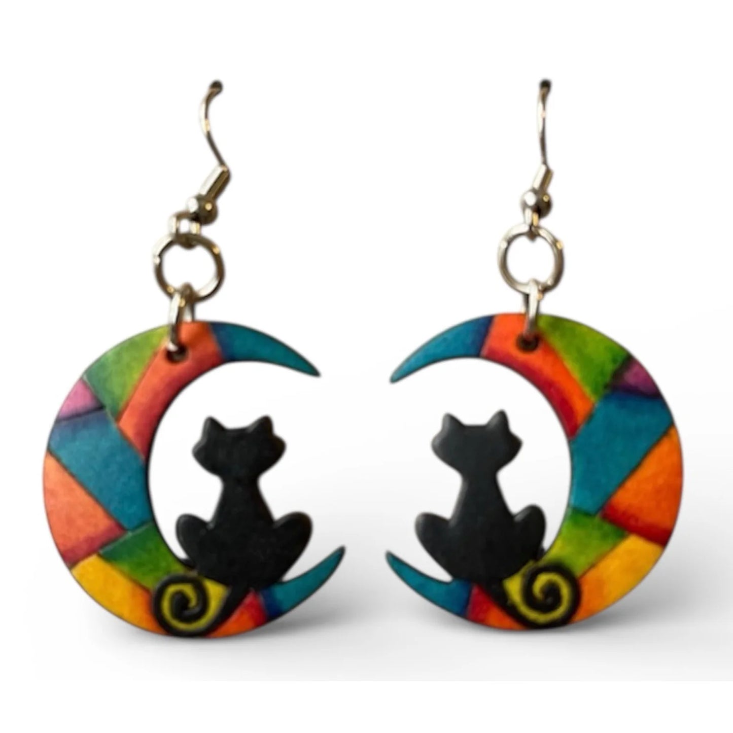 Gourd Dangle Earrings-Flowers and Animal-Multi-color