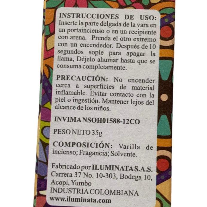Handmade Incense- Vegan- Illuminata- 25 Sticks Per Box - 11 Scent Choices