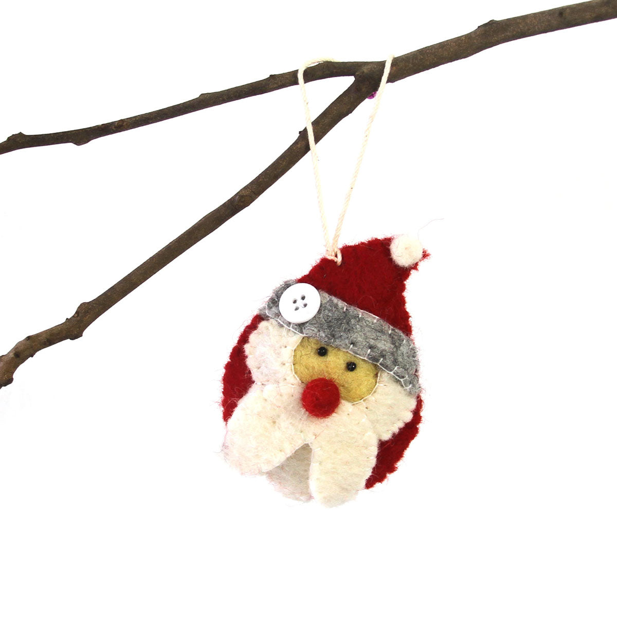 Hand Felted Christmas Ornament: Santa - Global Groove