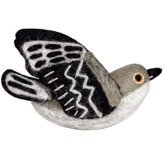 Adorno de jardín de pájaros de fieltro de lana salvaje - Mockingbird - Woolies salvajes (G)