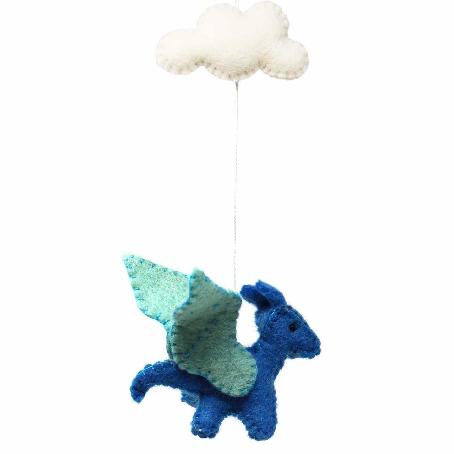 Handmade Colorful Felt Dragon Mobile - Global Groove - Nepal