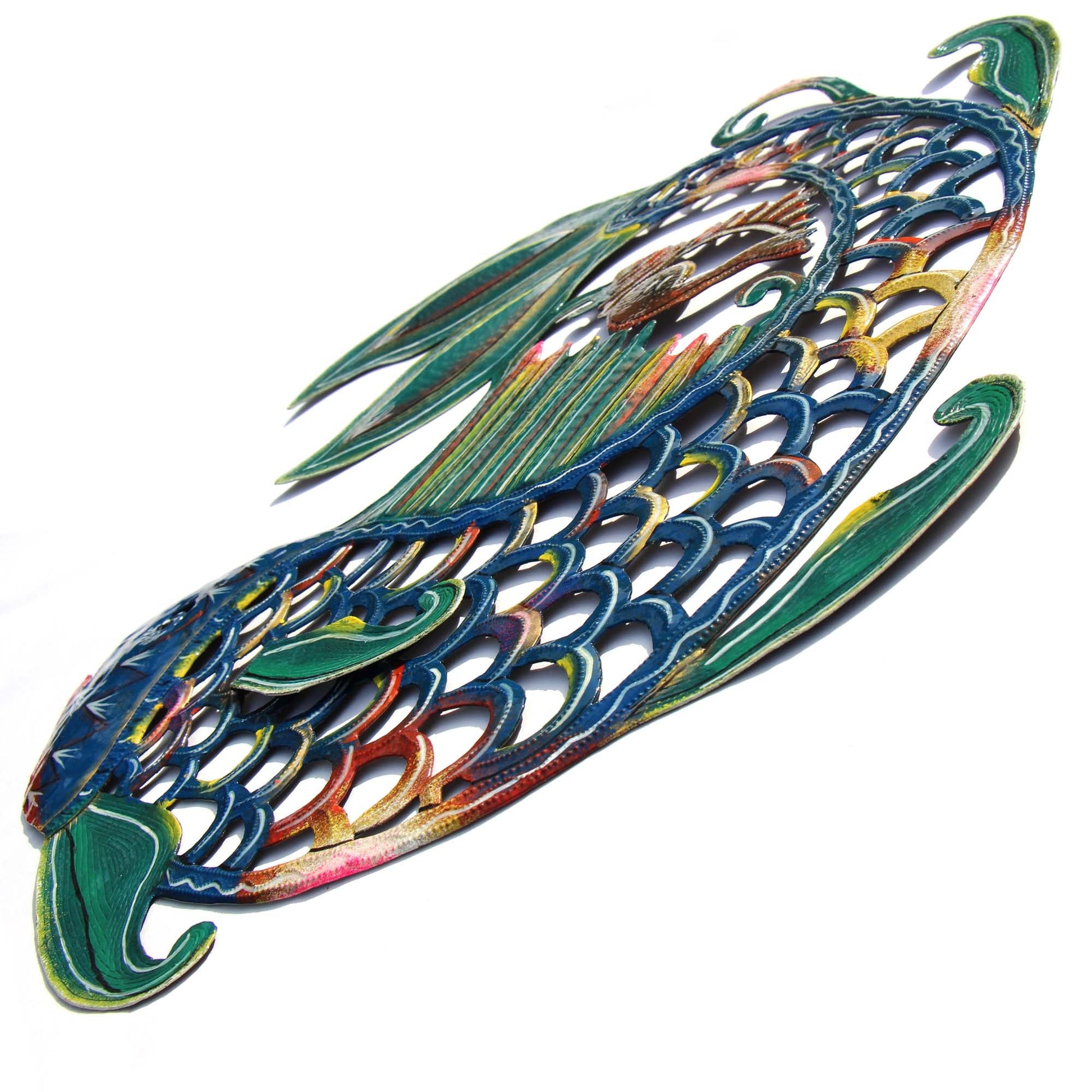 24 inch Painted Fish & Shell Handmade and Fair Trade – Low Country Fair ...