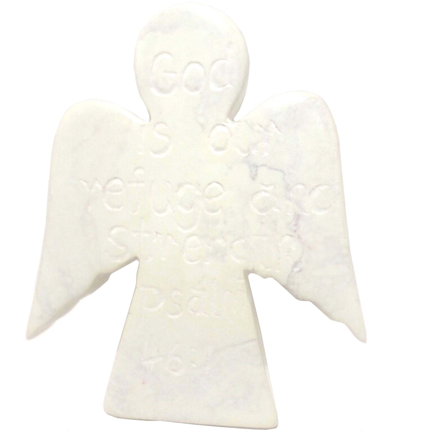 Fichas devocionales de ángel con inscripciones de salmos, juego de 2
