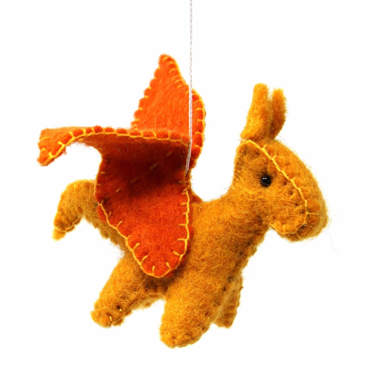 Handmade Colorful Felt Dragon Mobile - Global Groove - Nepal