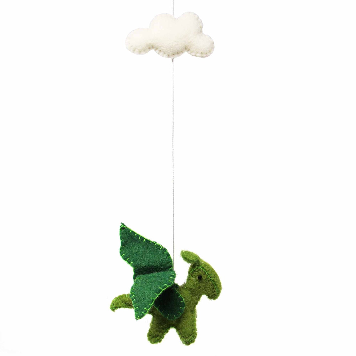 Handmade Colorful Felt Dragon Mobile - Global Groove - Nepal