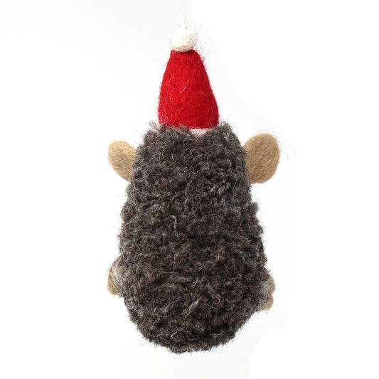 Hand Felted Christmas Ornament: Hedgehog - Global Groove