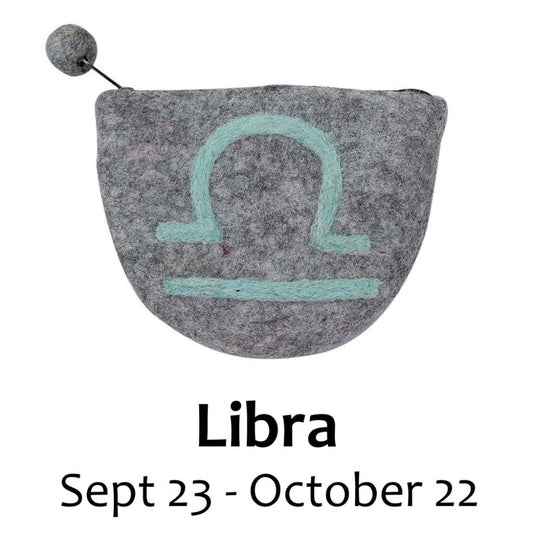 Monedero de fieltro Libra Zodiac - Global Groove