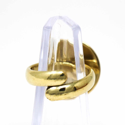 Anillo de latón ajustable abovedado -Latón reciclado-Ecológico-Comercio justo