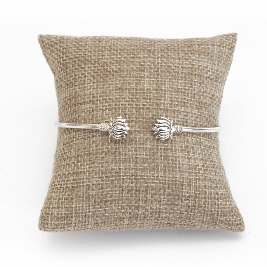 Brazalete doble de loto -Comercio justo- Mumbai, India