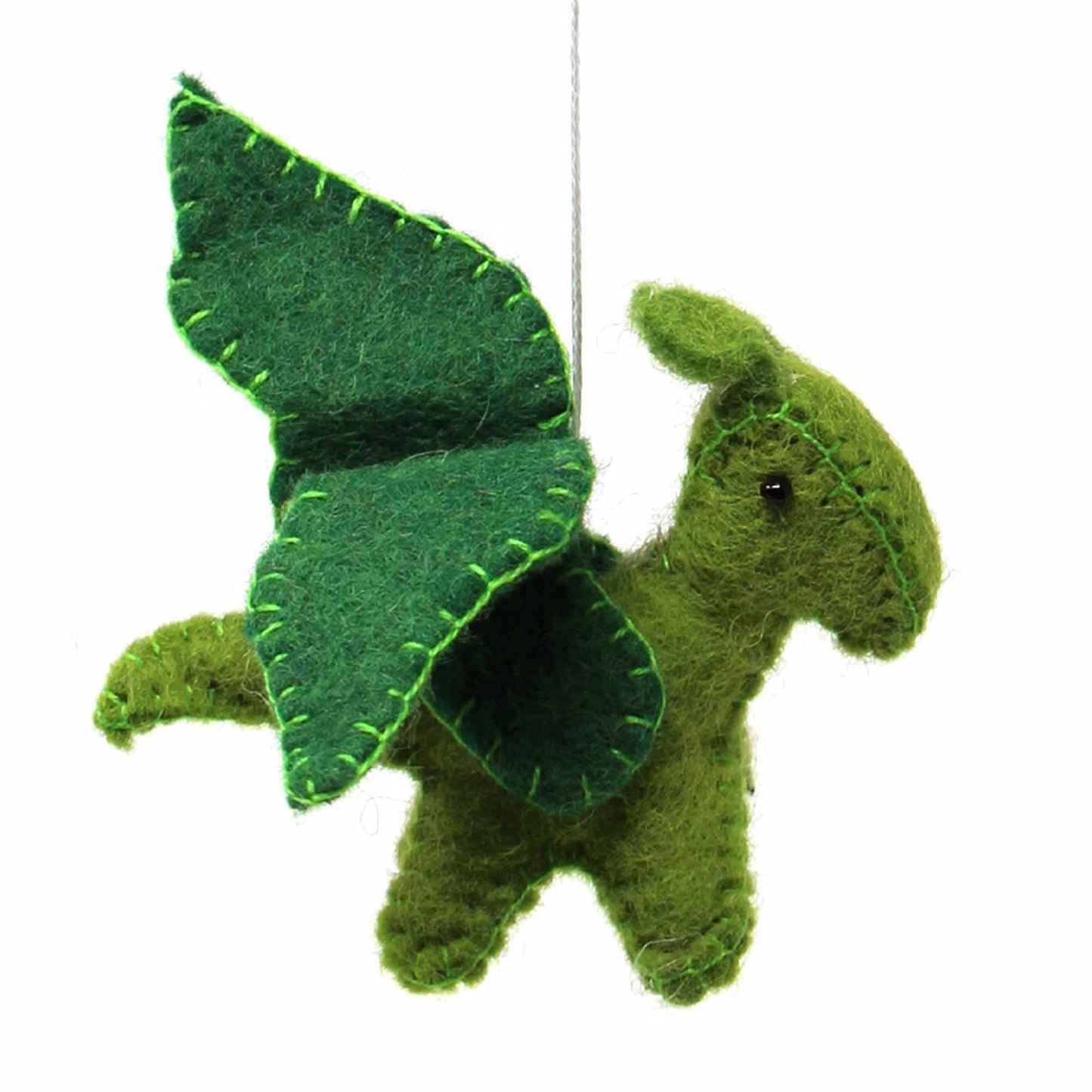 Handmade Colorful Felt Dragon Mobile - Global Groove - Nepal