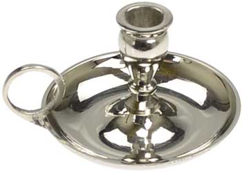 Vintage Inspired-Single Mini Candle Holder- Nickel-Silver-tone