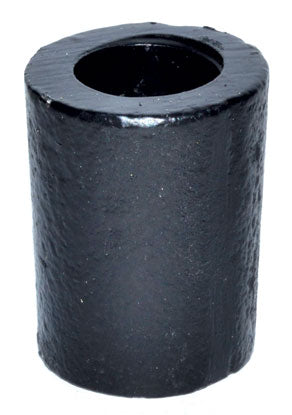 Portavelas con timbre de mesa de hierro fundido negro liso-1 1/4"